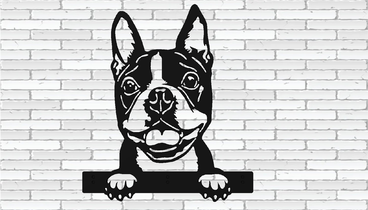 Boston Terrier Leash/key Holder
