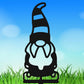 Striped Hat Garden Gnome