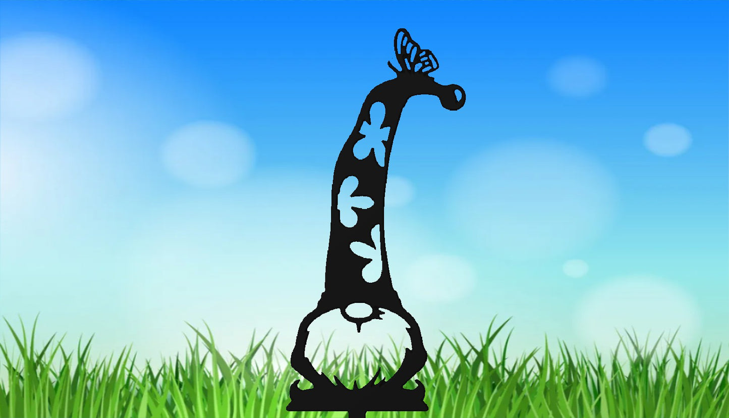 Long Hat & Flowers Garden Gnome