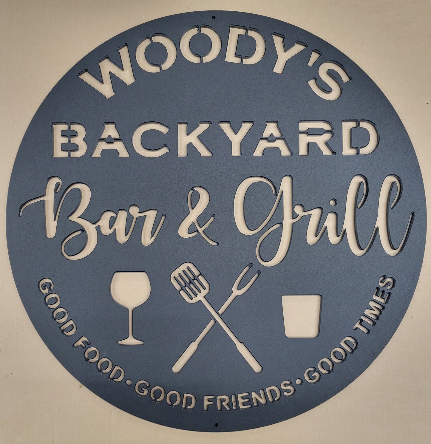 Custom Backyard Bar & Grill Sign
