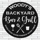 Custom Backyard Bar & Grill Sign